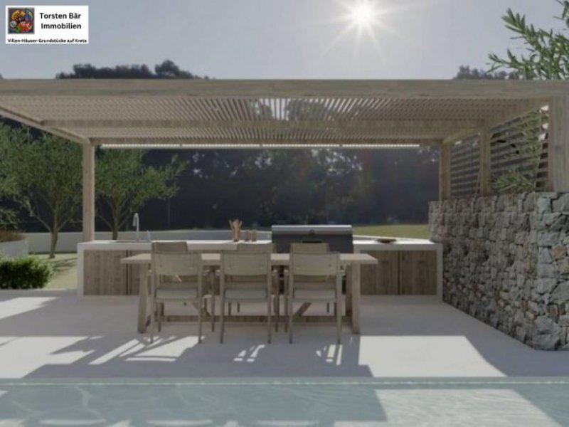 Drapanos Kreta, Drapanos Villenprojekt mit privatem Pool und Blick auf die weißen Berge Haus kaufen